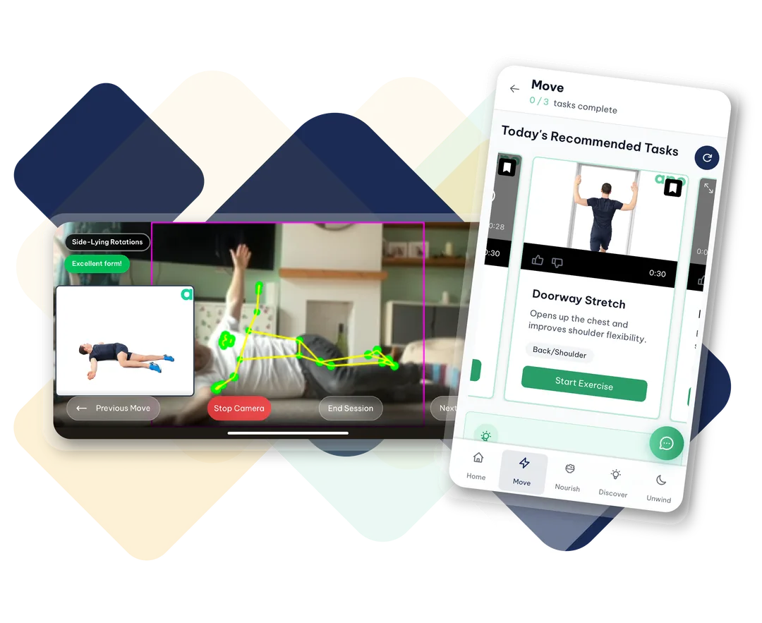 apo app performing AI movement and posture analysis